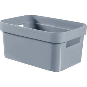 Curver Infinity Box, 17,5x26x12,3 cm, hellblaue Aufbewahrungsbox mit Griffen.