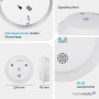Homematic IP Alarmsirene für Innenräume, weiße Sirene mit LED-Signalleuchten und Lautsprecher.