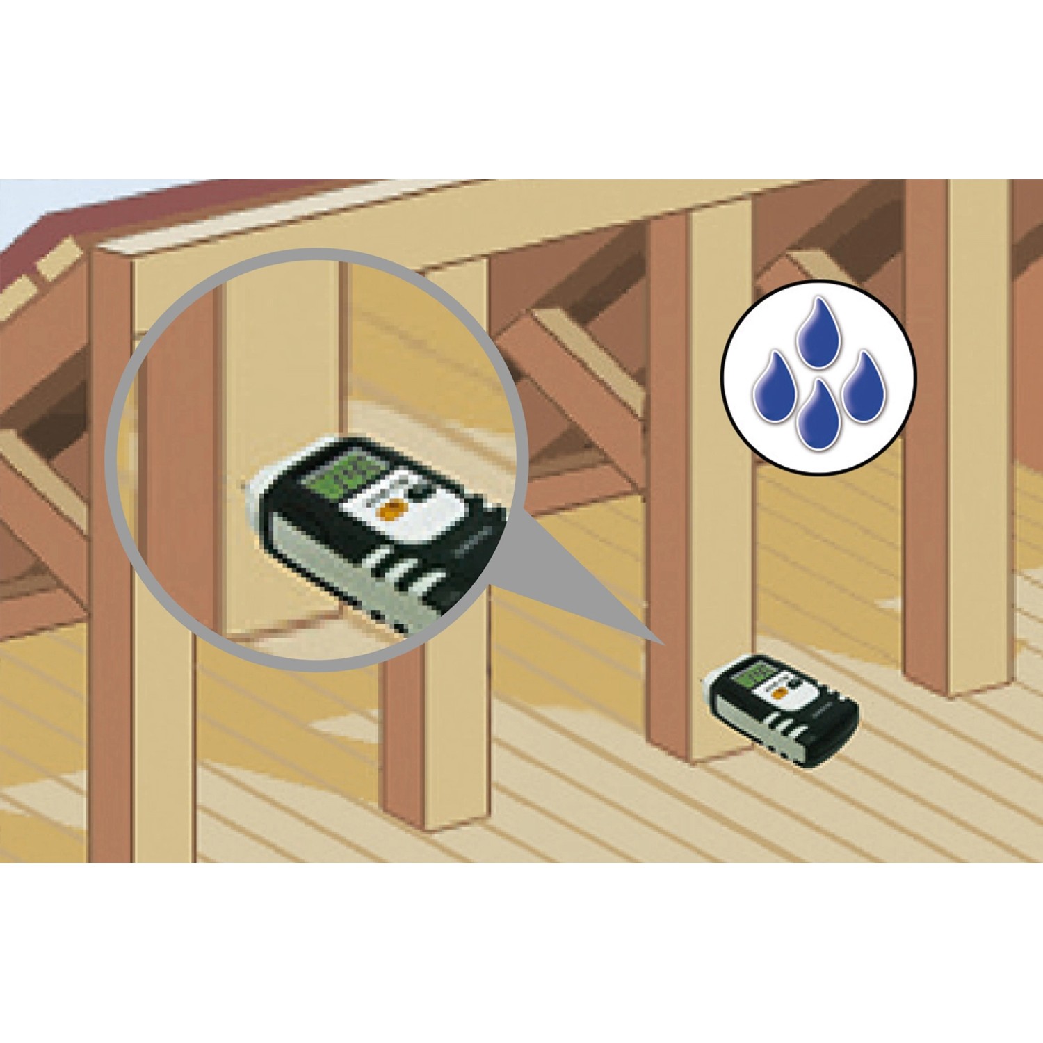 Laserliner DampFinder Home zur Feuchtemessung in Holz und Baustoffen.