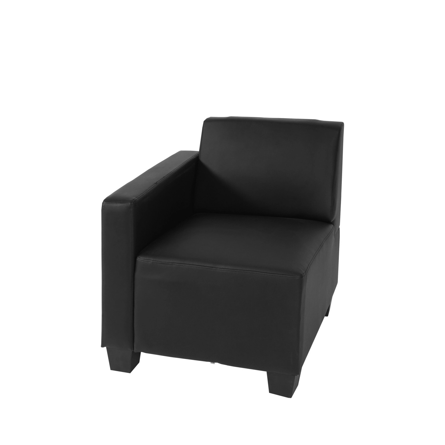 MCW Modular Seitenteil Links Sessel mit Armlehne Moncalieri Kunstleder Schw günstig online kaufen