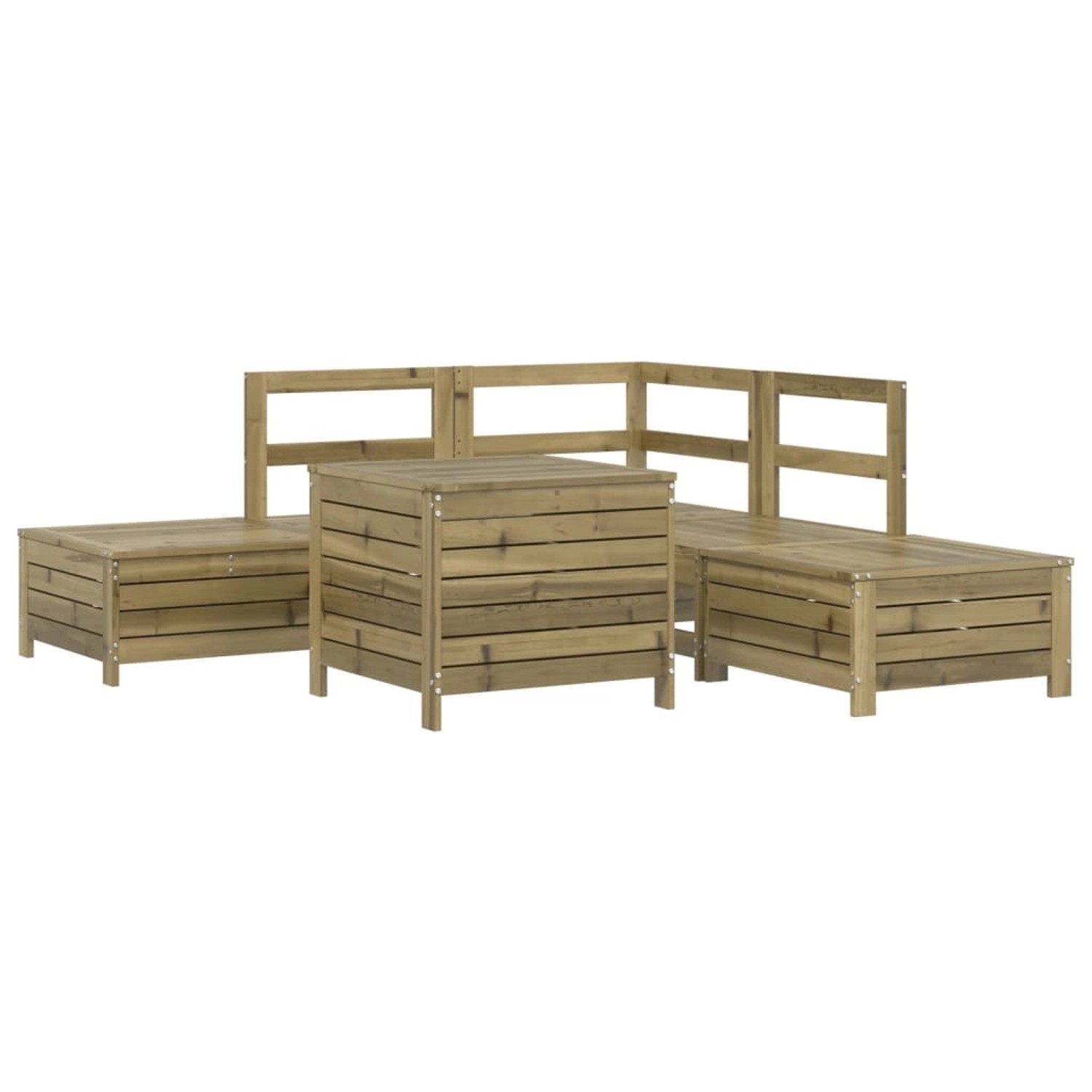 vidaXL 6-Tlg Garten-Sofagarnitur Kiefernholz Imprägniert 3250707