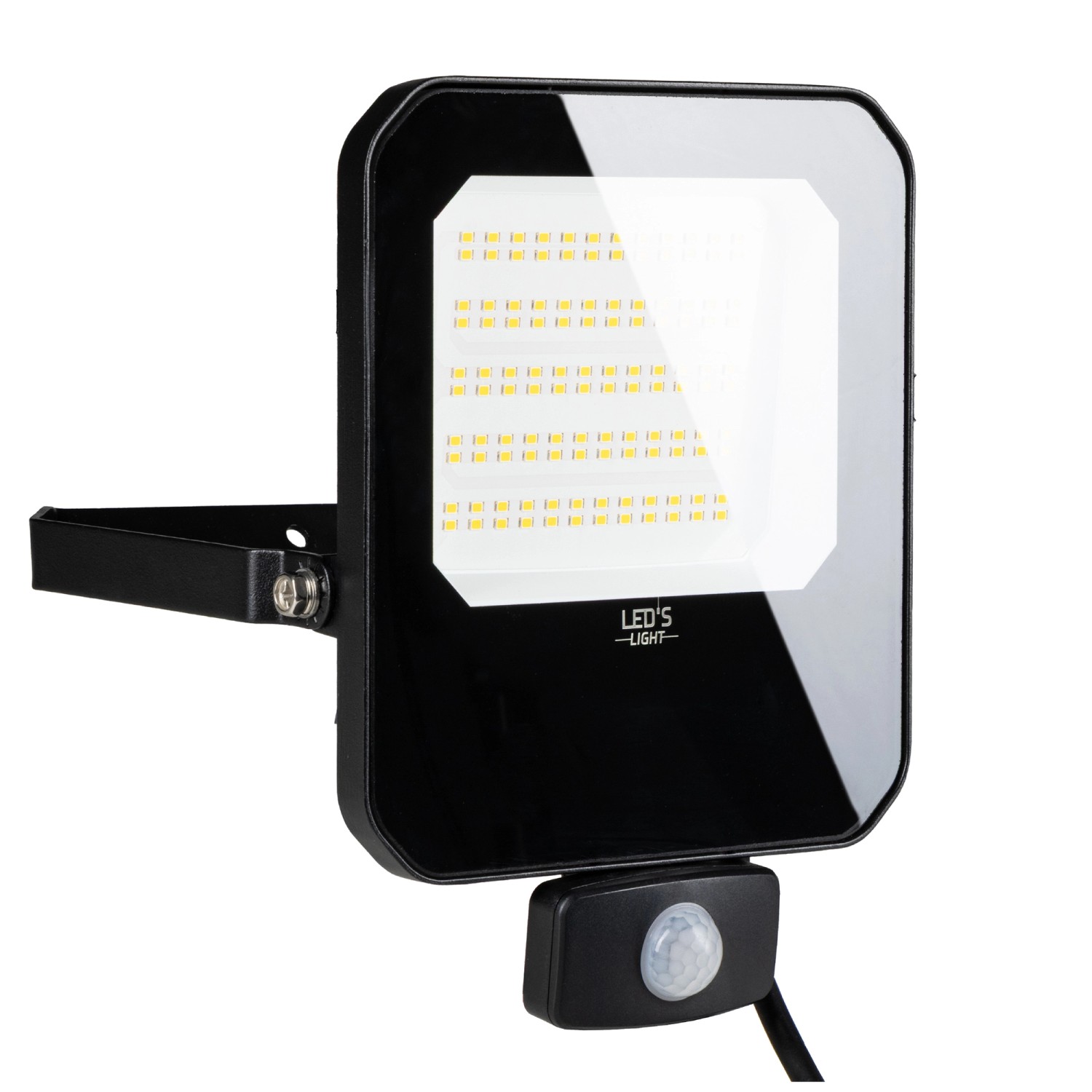 LED's light LED Wandstrahler 50W 7000lm 4000K IP65 IK05 Schwarz Sensor günstig online kaufen