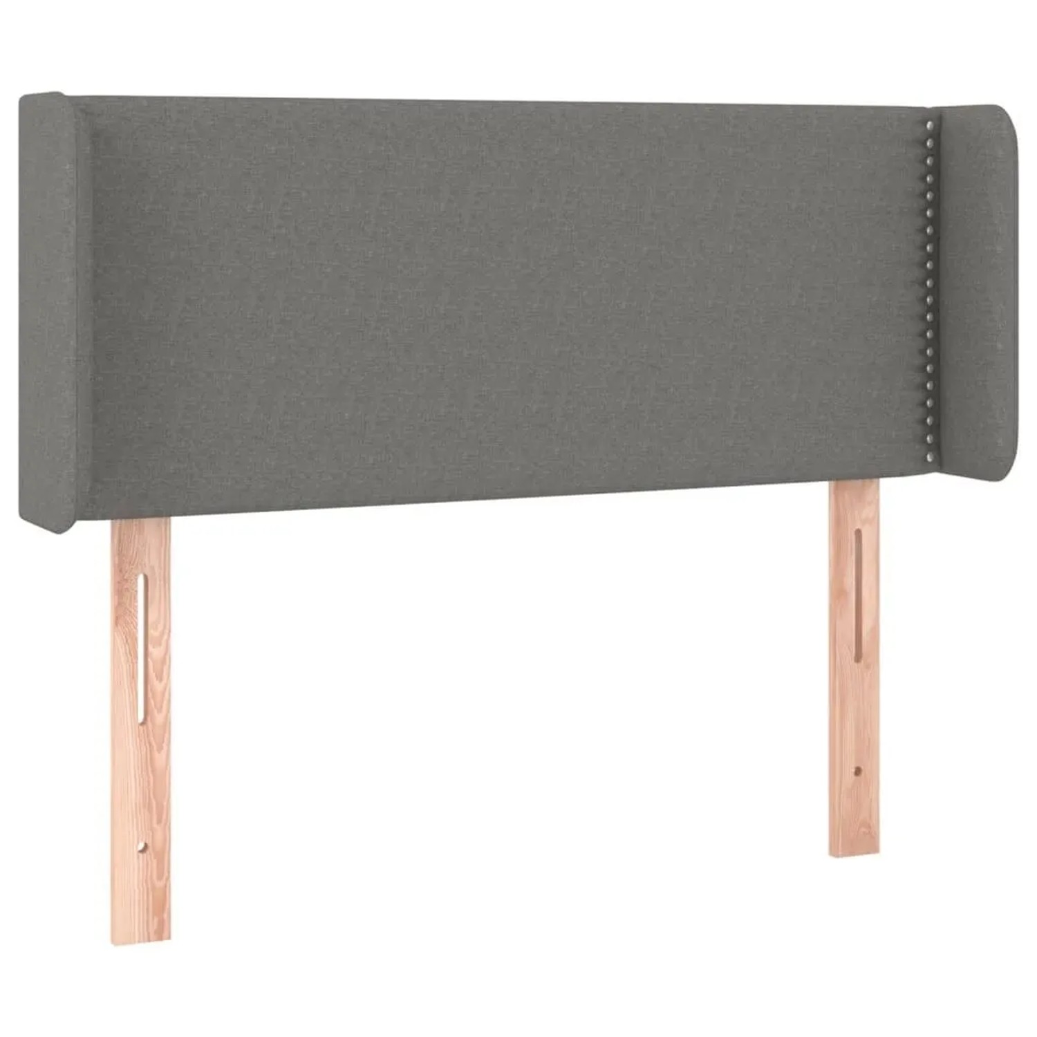 vidaXL Kopfteil mit Ohren Dunkelgrau 103x16x78/88 cm Stoff 3118619