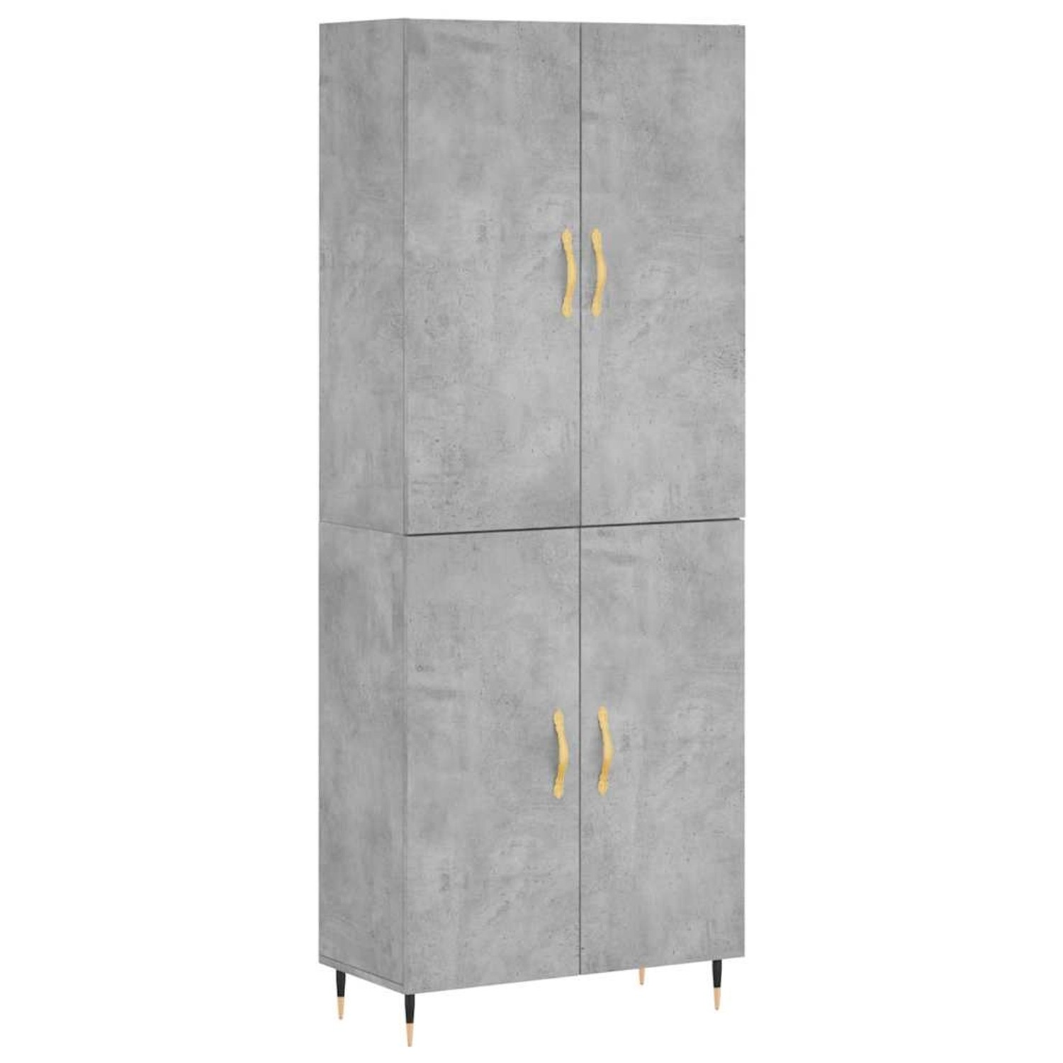 vidaXL Highboard Betongrau 69,5x34x180 cm Holzwerkstoff 3195663