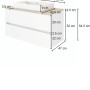 Held Möbel Einzelwaschtisch Ferrara 100 cm, Grau Matt, mit Maßangaben.