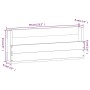 Maßzeichnung: vidaXL Wand-Schuhregal aus Kiefernholz, 59x9x23 cm. Modernes Schuhregal zur Wandmontage.