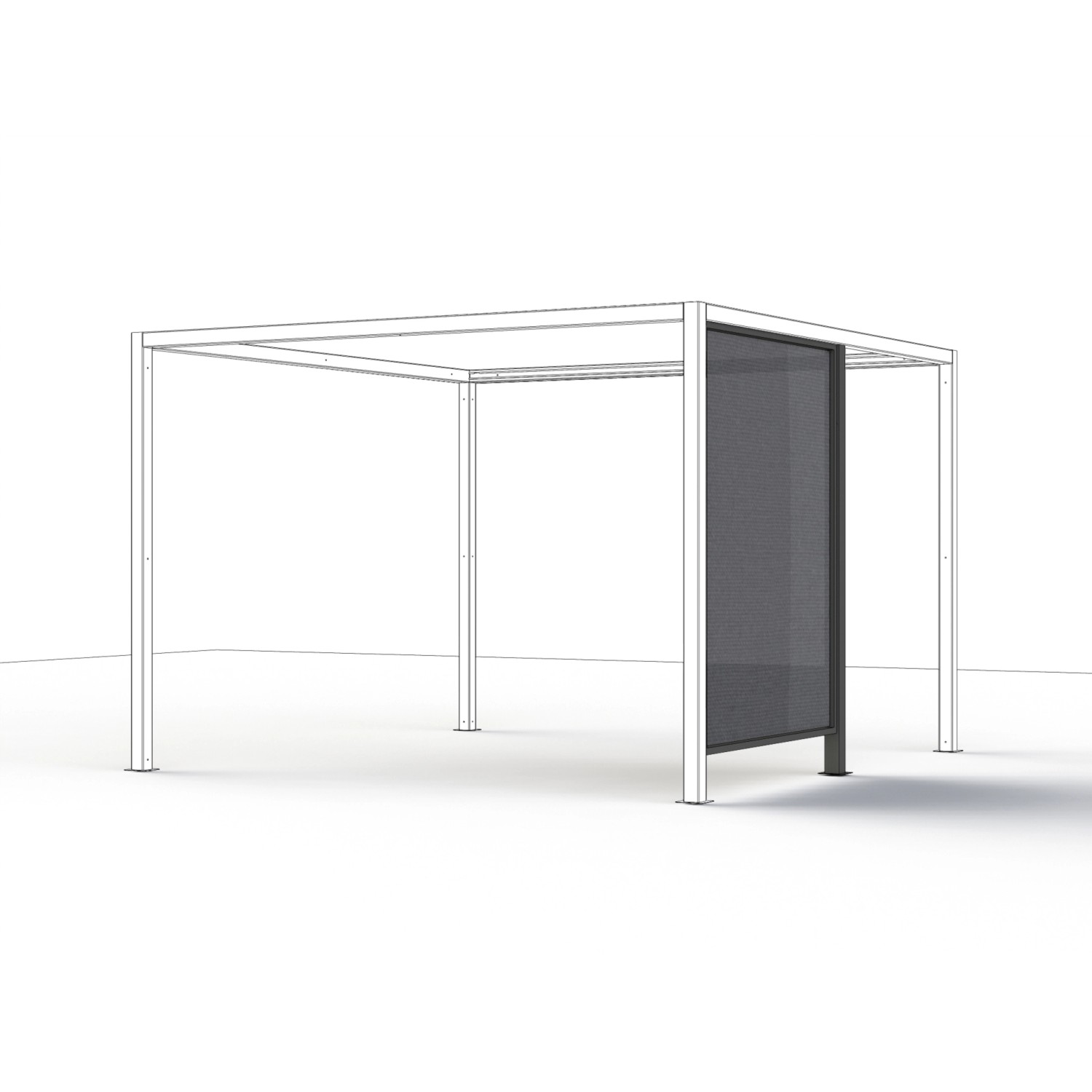 Siena Garden Sichtblende 150x210 cm für Schattenmanufaktur Pergola, anthrazit.