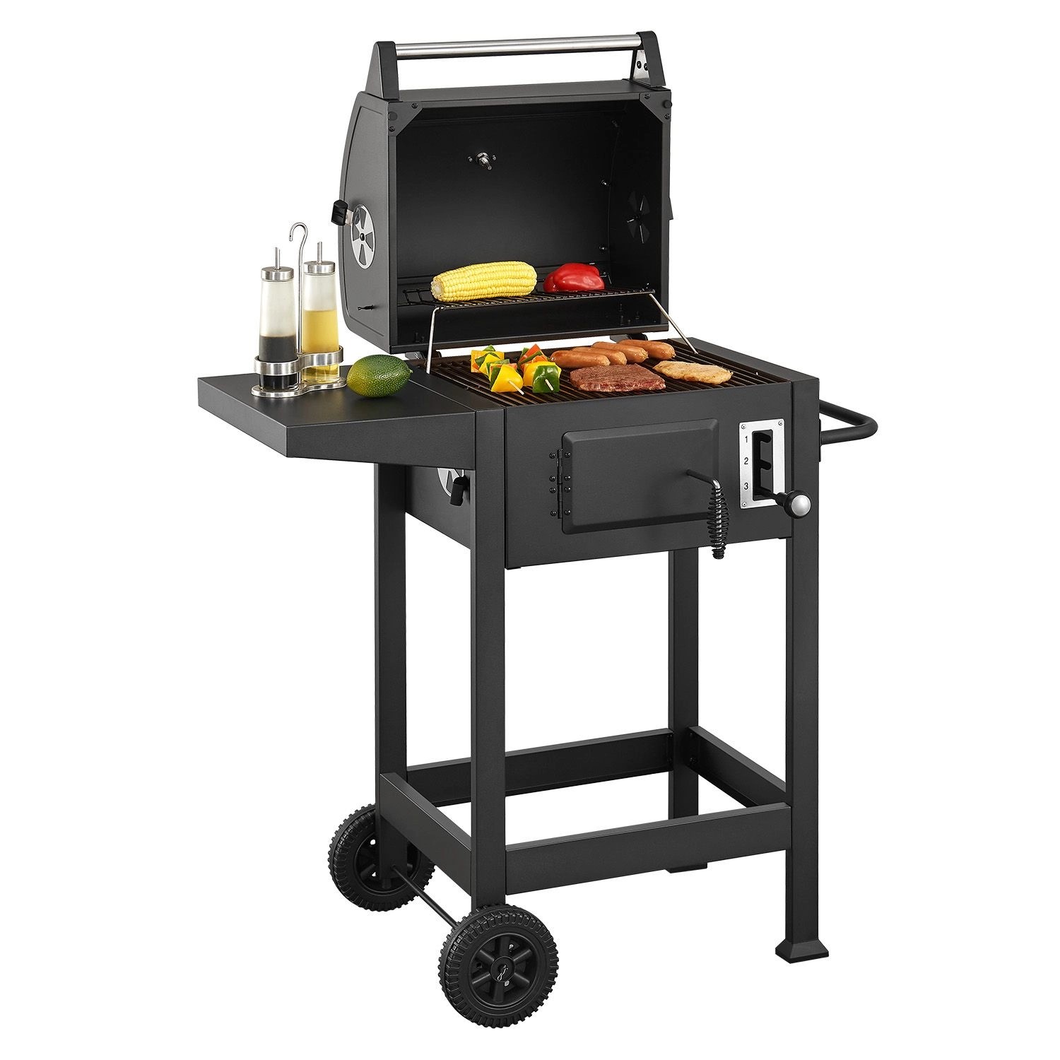 Juskys Holzkohle Grill Missouri mit Abdeckplane