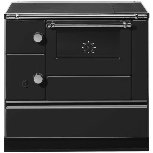 Westminster Küchenofen K 176 A-90 rechts, Stahl Schwarz, 5 kW mit Kochplatte und Backofen.