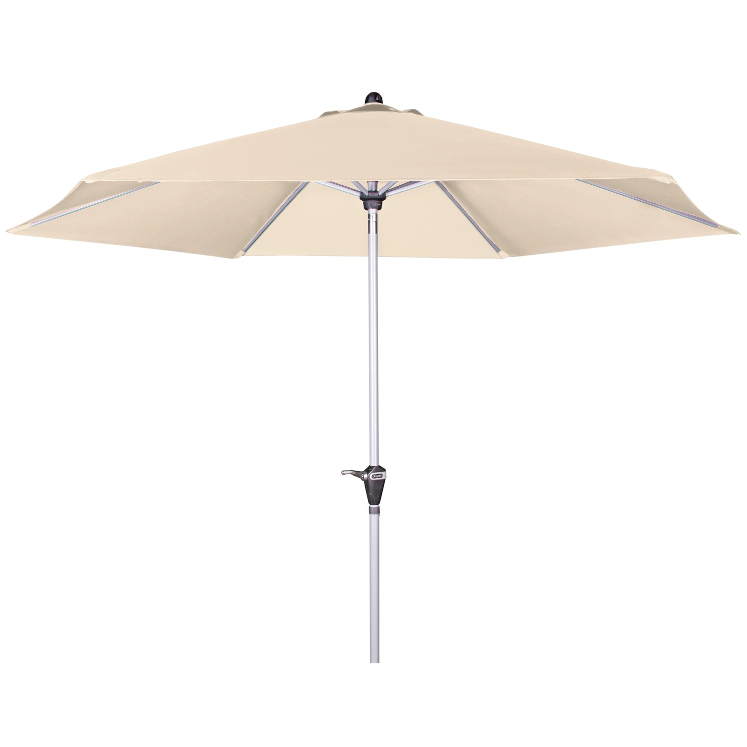 Doppler Marktschirm Active Auto Tilt Ø 266 cm Natur mit Kurbelmechanik