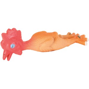 Jollypaw Kauspielzeug Huhn aus Latex, 15 cm, mit Sound für Hunde.