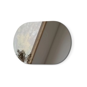 Emke ovaler Wandspiegel, 60x100 cm, rahmenlos, explosionsgeschützt für Badezimmer.