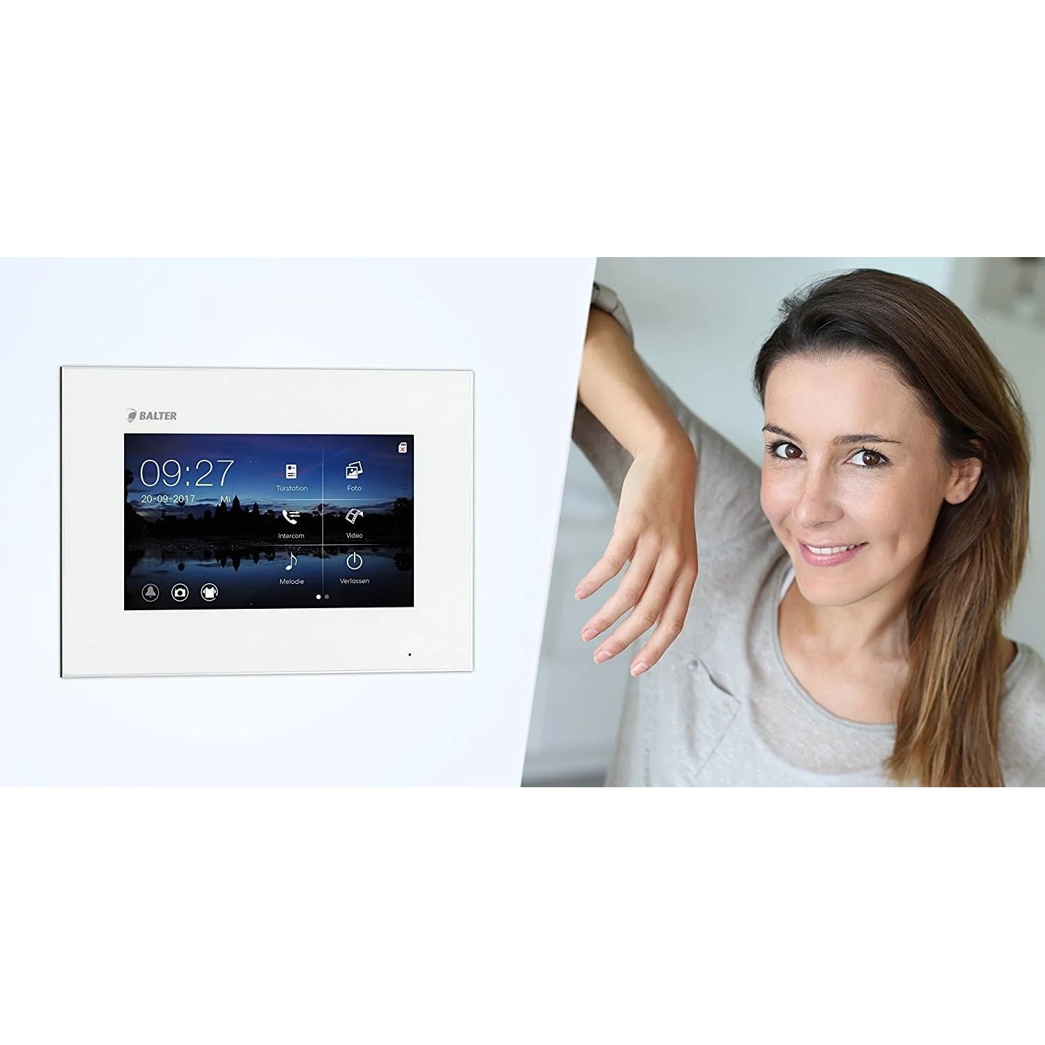 Balter EVO Video-Türsprechanlage für Einfamilienhaus mit 2x 7 Zoll Monitor Silber-Schwarz_8