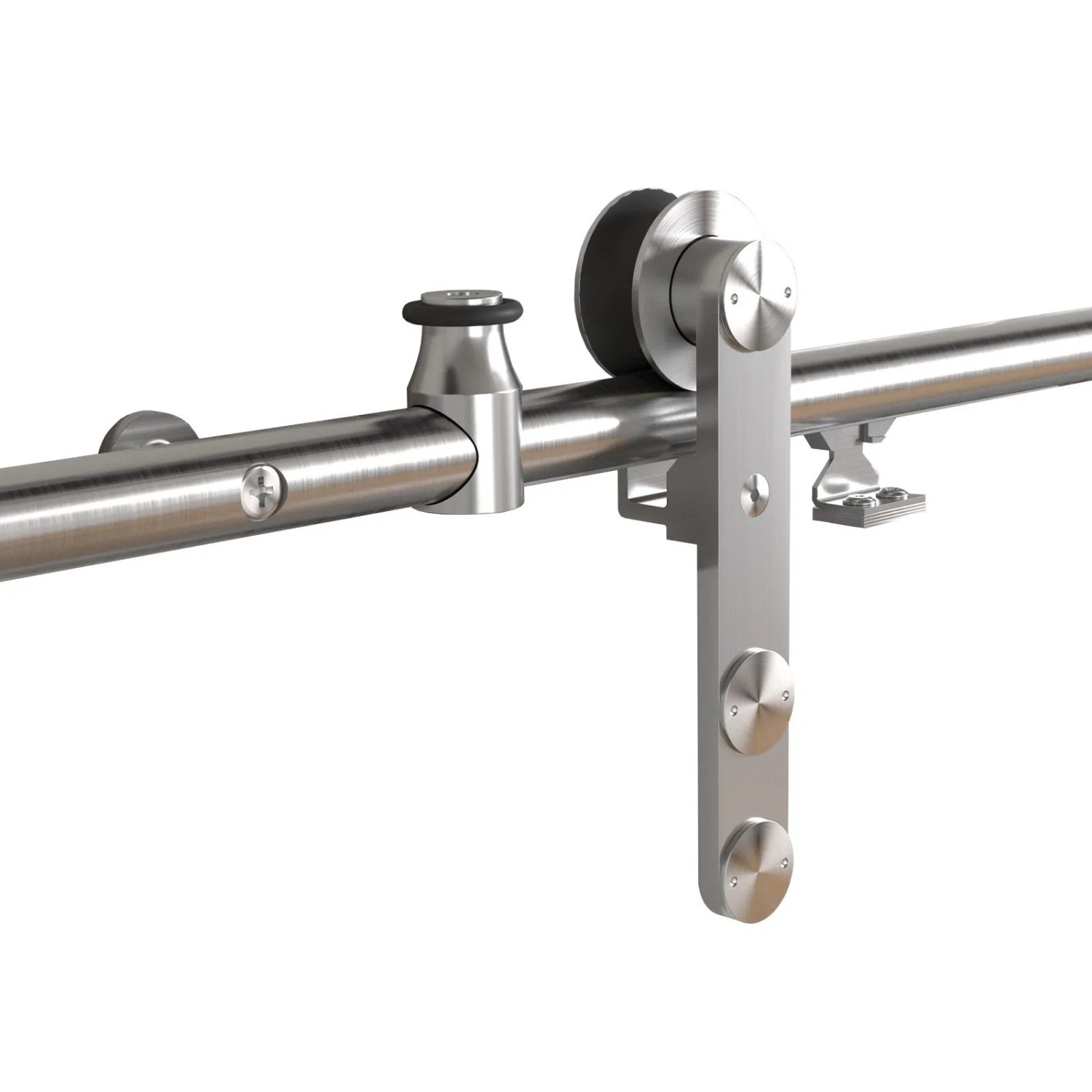 SOTECH Edelstahl Schiebetüren Set MANSION mit Softclose Seitlich Anschraubbar Bis 80 kg Türgewicht für Max 1000 mm Türbr...