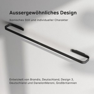 AM.PM Handtuchhalter Func, schwarz, modernes Design für Bad-Sicherheit und Komfort.