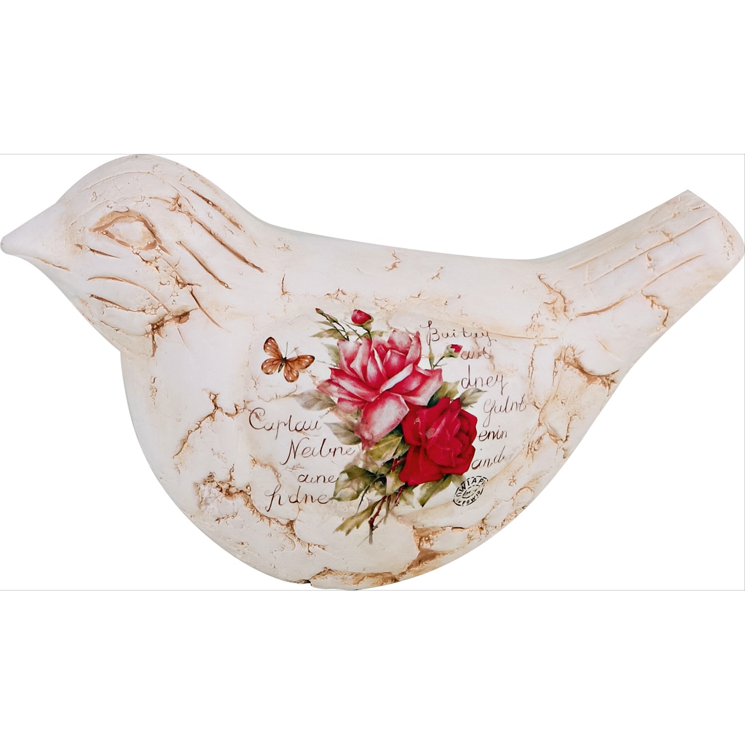 Deko-Figur Vogel mit Rosenmotiv 9 cm günstig online kaufen