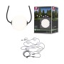 Paulmann LED-Lichterkette Naima Basisset mit 6 weißen Lichtkugeln und schwarzem Kabel, ideal für Außenbereiche.