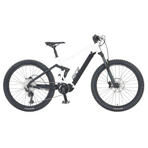Prophete E-Bike MTB Dice 5.0, Full-Suspension, 27,5 Zoll, weiß-schwarz matt.