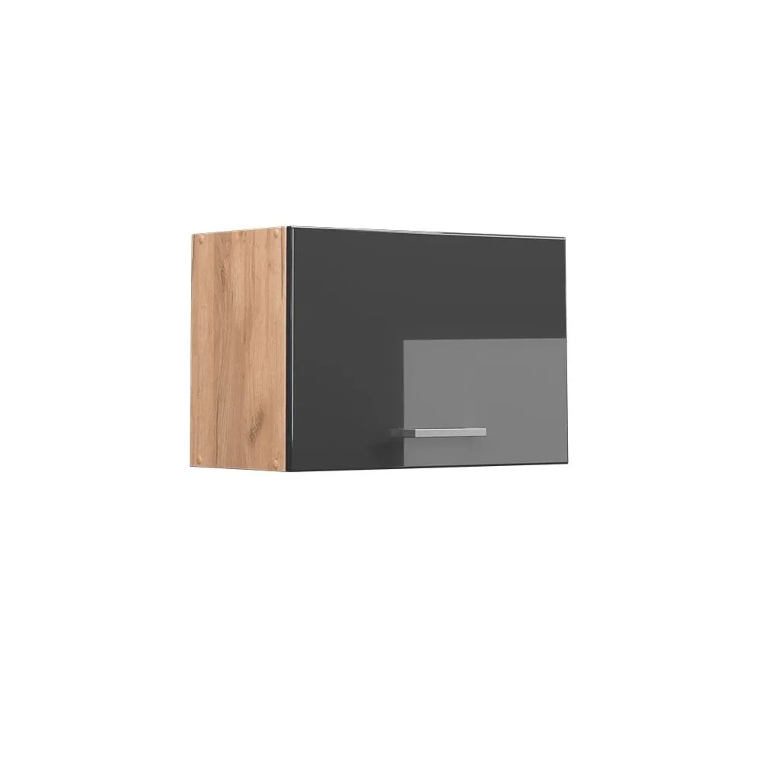 Vicco Hängeschrank R-Line Anthrazit Hochglanz Goldkraft Eiche 60 cm Flach