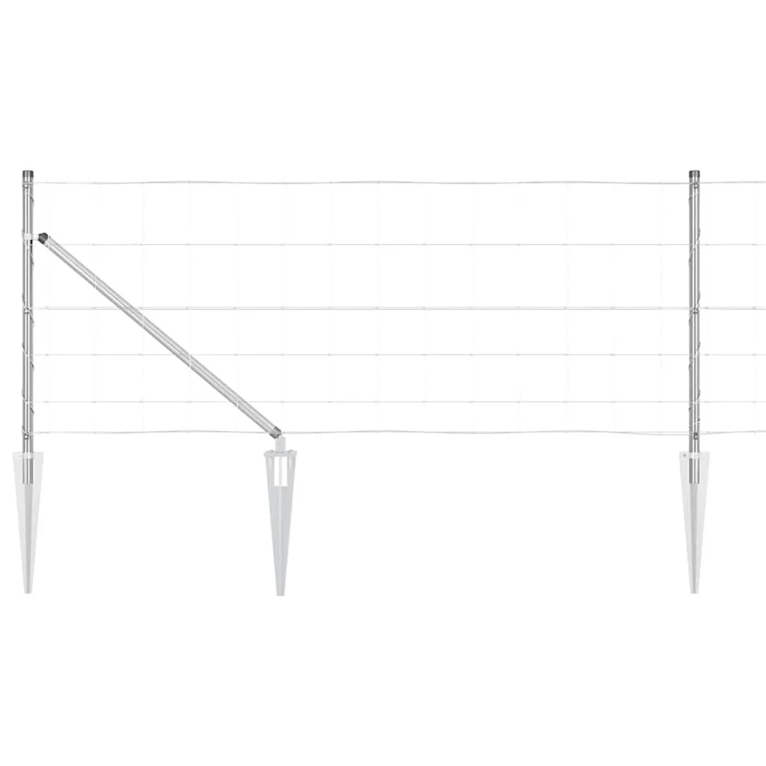 vidaXL Zaunpfosten Galvanisiert 50 x 0,8 m Stahl 3351445 günstig online kaufen