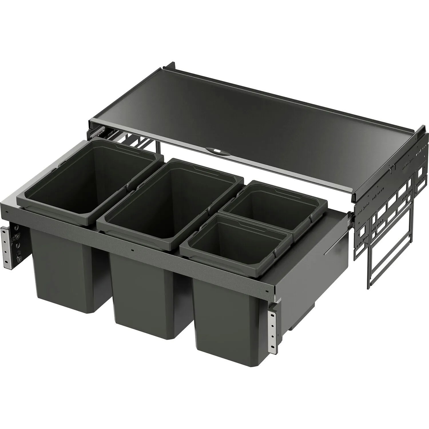 Vauth-Sagel Abfalltrennsystem Envi Space Korpusbreite 900 mm 2x10, 2x22, Lava