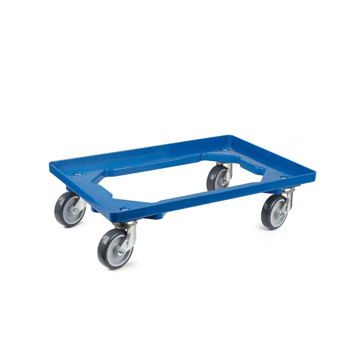 PROREGAL Transportroller für Euroboxen 60 x 40 cm mit Gummiräder Blau Offen günstig online kaufen