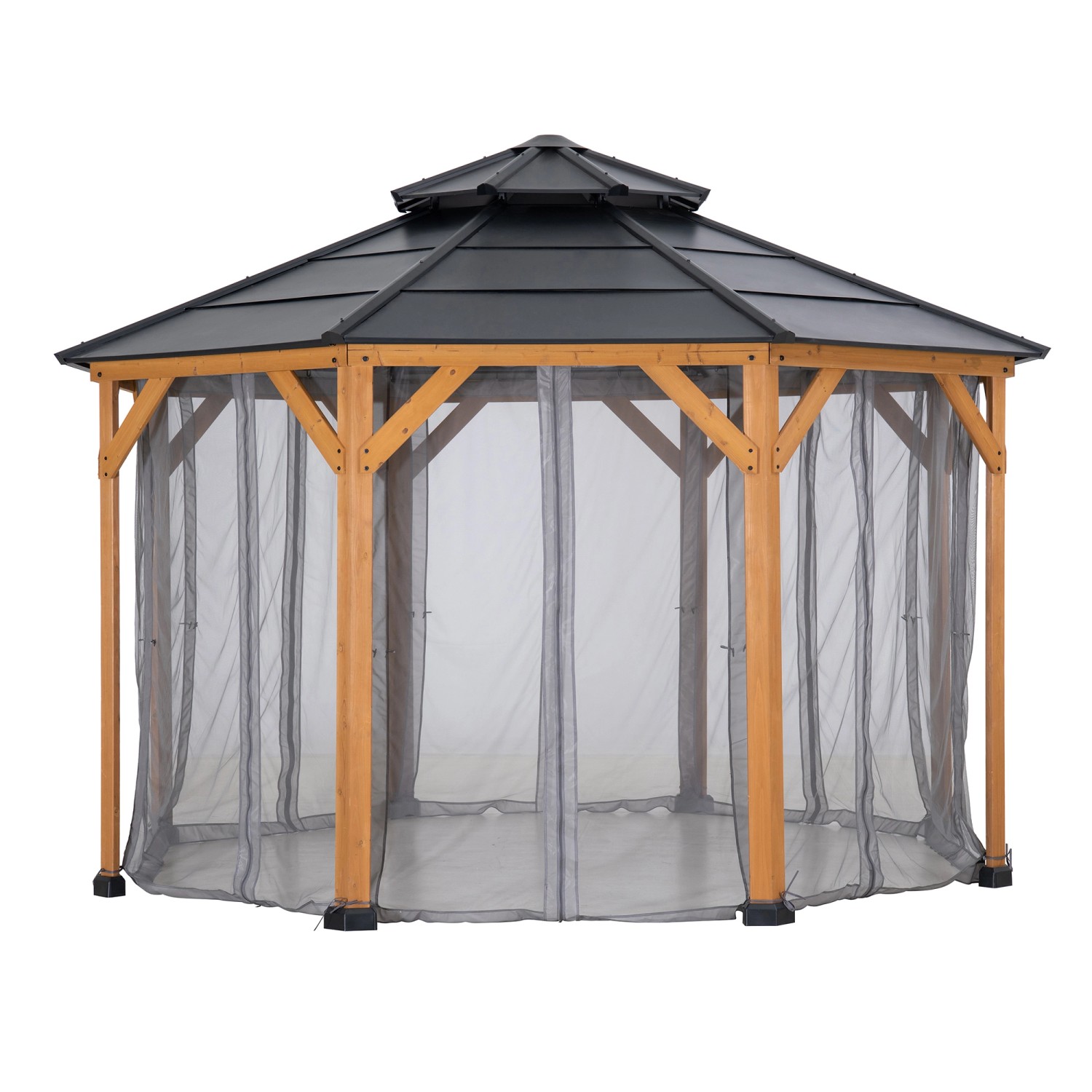 Sunjoy Netz für Zedernholz Gazebo 395 cm x 395 cm günstig online kaufen