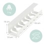 Weißes Relaxdays Kabelkanal 2er Set aus Stahl, 43cm lang, zur Kabelorganisation unter dem Schreibtisch.