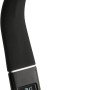 Schwarze LED-Tischleuchte Sophie mit Display für Uhrzeit, Kalender und Temperatur.