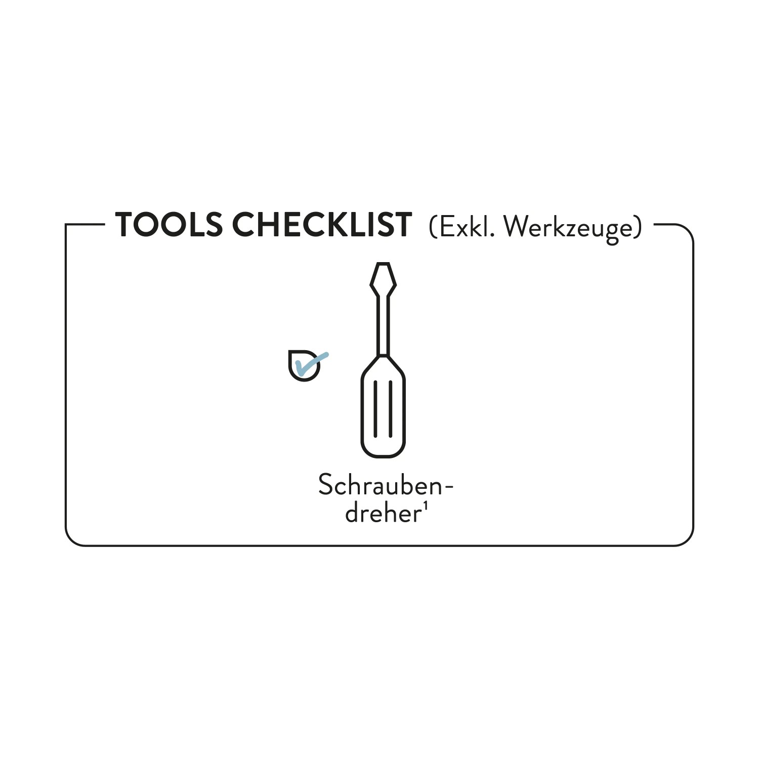 Symbolbild: Schraubendreher und Schraube für die Montage des WC-Sitzes.
