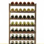 Weinregal Pinotwine aus Kiefernholz, geölt, für 42 Flaschen. Braunes Holzregal.