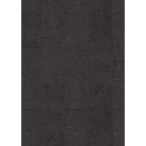 Matte, dunkle Check Bodenfliese aus Quarzkomposit, 60x29,4 cm, in Betonoptik für Innenräume.