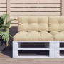 vidaXL Palettenkissen 2-Tlg Beige Stoff 360714_2