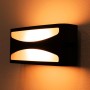 Moderne Eco-Light Aussenwandleuchte Leipzig in Anthrazit mit zwei Lichtöffnungen.