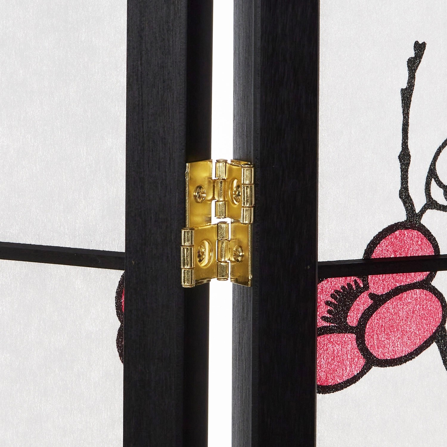 Homestyle4u 5-tlg. Paravent in Schwarz 220x179 cm 151_5