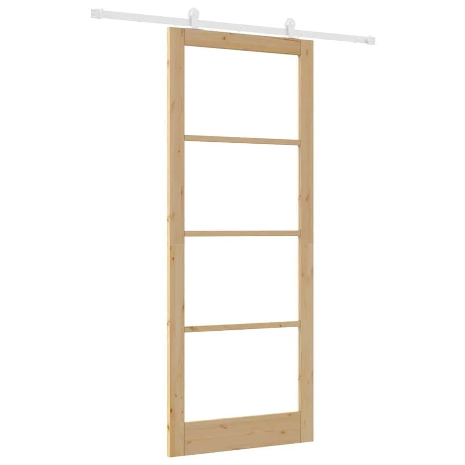 vidaXL Schiebetür ORKDAL Natur 93 x 232 cm Massivholz Kiefer und Glas 3332067