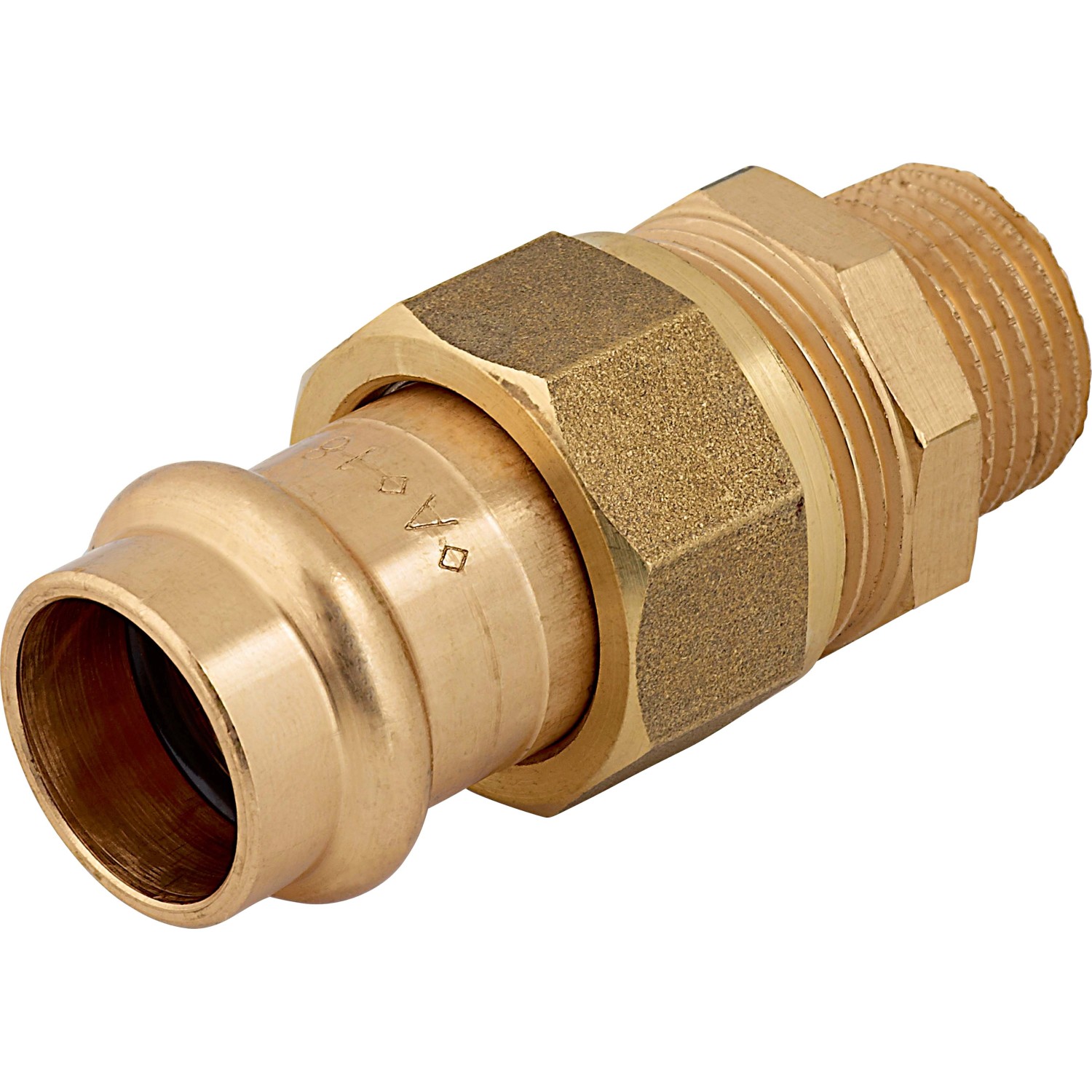 Pressverschraubung Ø 18 mm x 21 mm (R 1/2) Rotguss