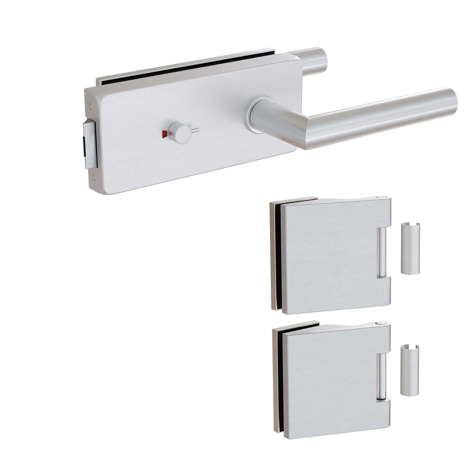 Levidor Glastürbeschlag Studio/Office Eckig Sanitär- und WC-Riegel Aluminiu günstig online kaufen