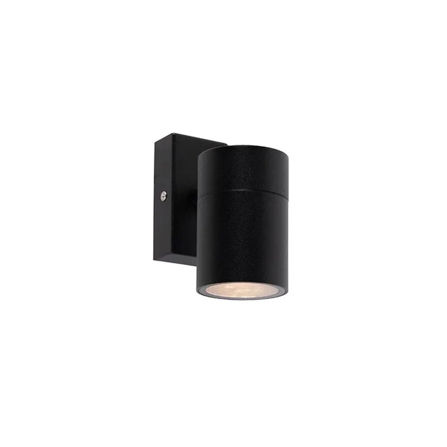QAZQA Außenwandleuchte Schwarz Edelstahl GU10 50mm IP44 Solo
