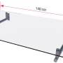 Gutta Glasvordach HD 140 Edelstahl Klar, 140x80 cm. Transparentes Vordach mit Edelstahlträgern.
