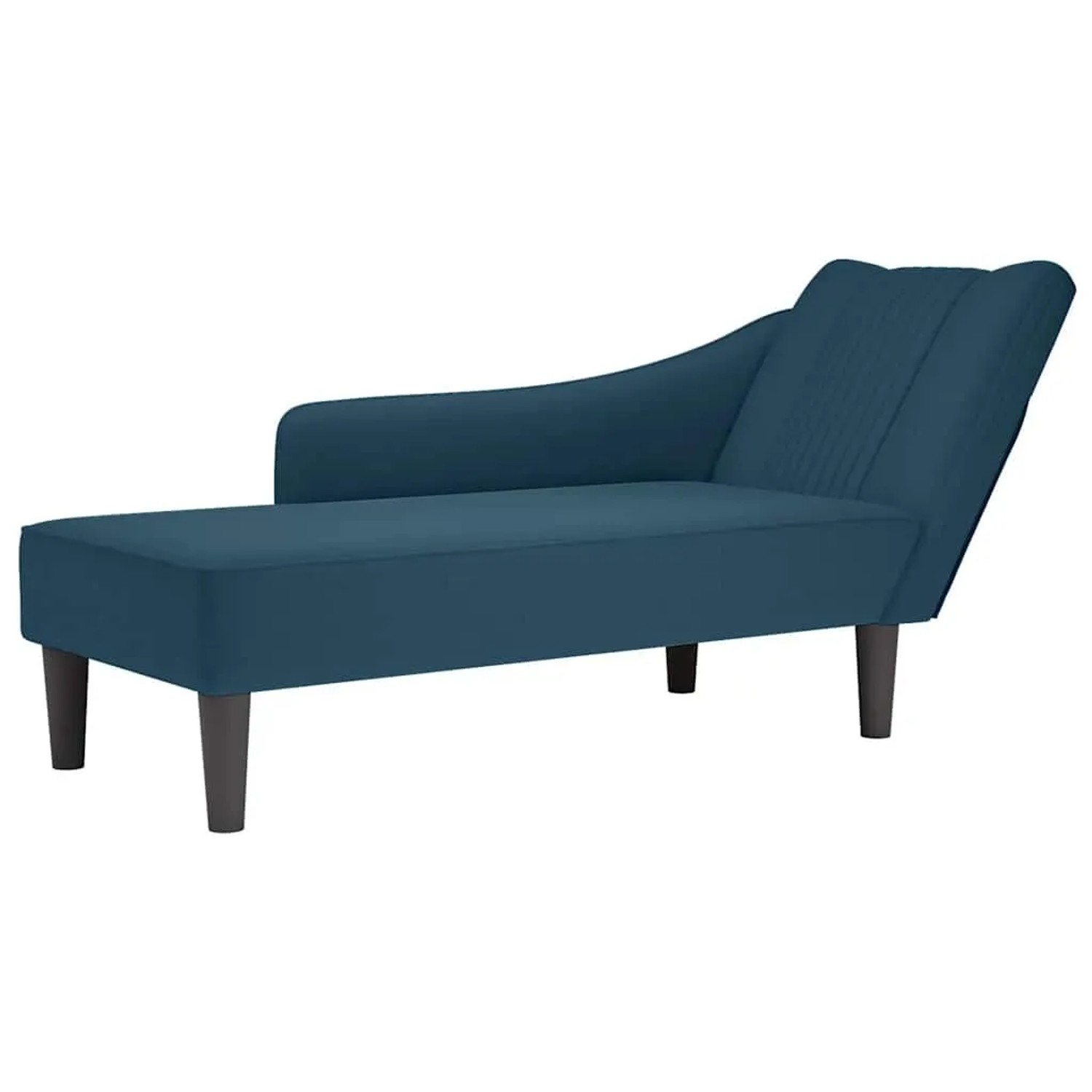 vidaXL Chaiselongue mit Rechter Armlehne Blau Samt 4009791