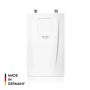 Weißer Clage Kompaktdurchlauferhitzer CDX11-U (11 kW) für die Untertischmontage.