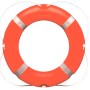 Seilflechter Rettungsring, SOLAS-zertifiziert, 650 mm, orange mit Reflexstreifen.