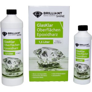Brilliant Shine Epoxidharz Oberflächen A+B 1,5 l, 2-Komponenten Gebinde.