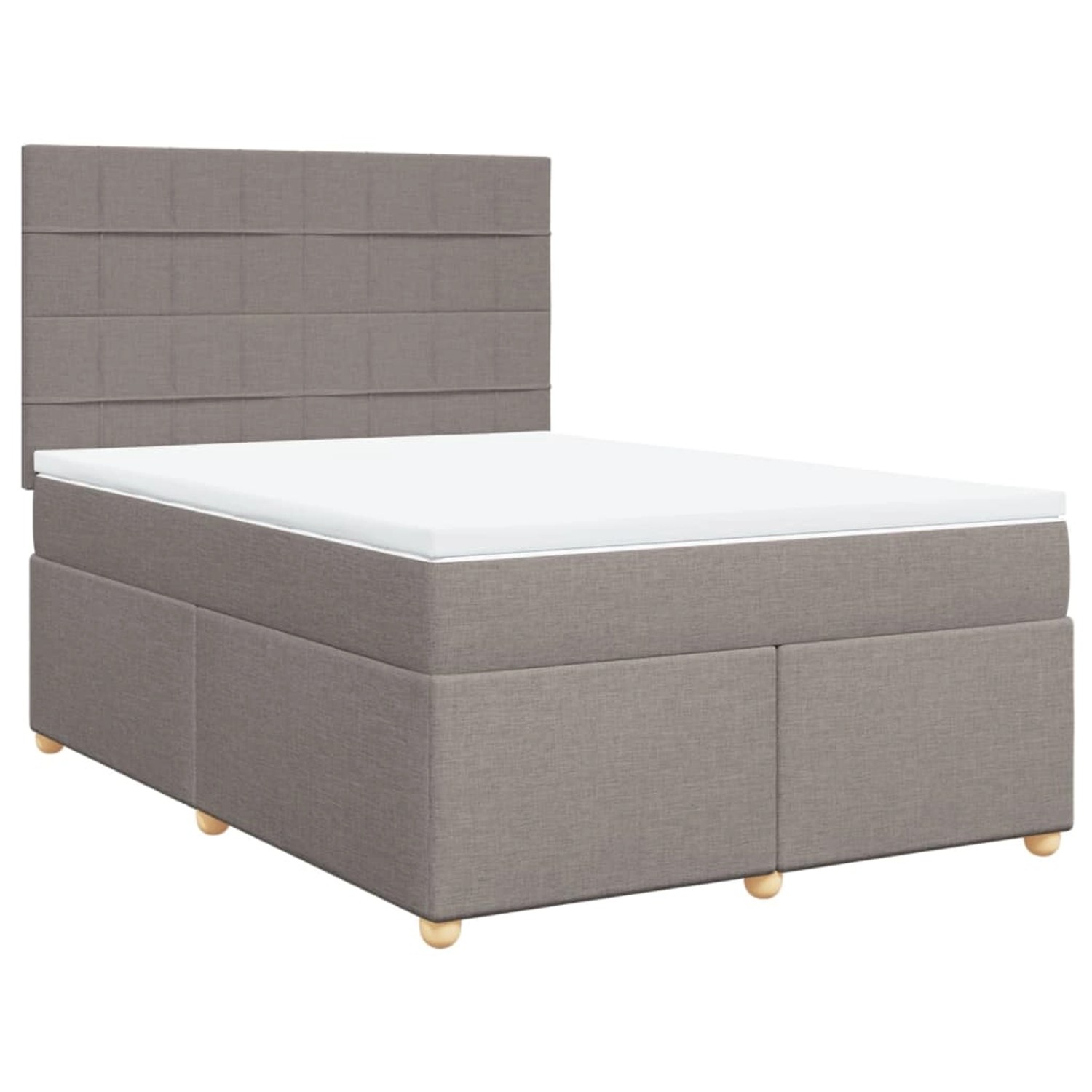 vidaXL Boxspringbett mit Matratze Taupe 140x200 cm Stoff 3291307 günstig online kaufen