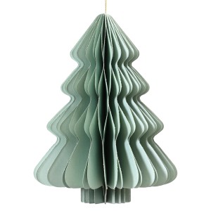 Deko-Anhänger Weihnachtsbaum Papier 15 cm Mint