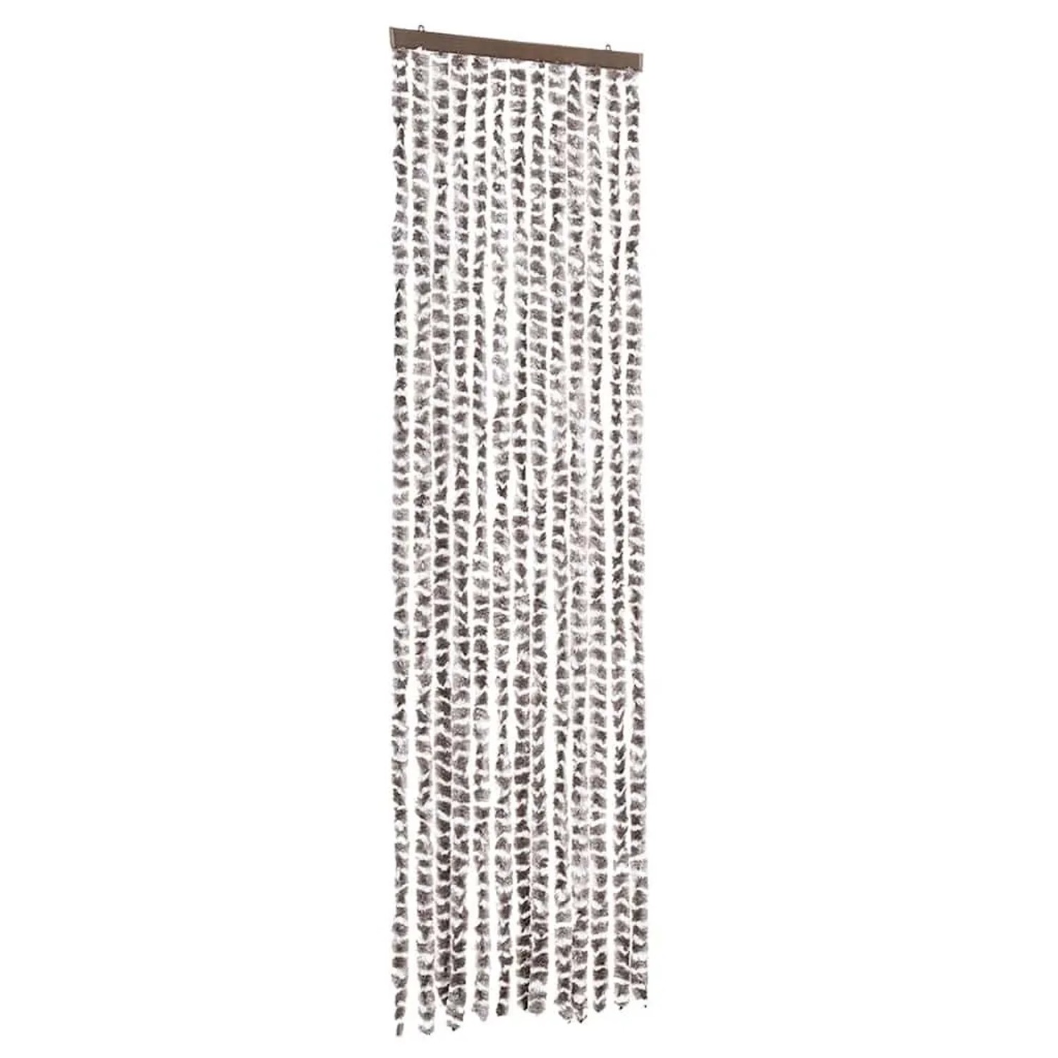 vidaXL Insektenschutz-Vorhang Taupe und Weiß 56x185 cm Chenille 325460