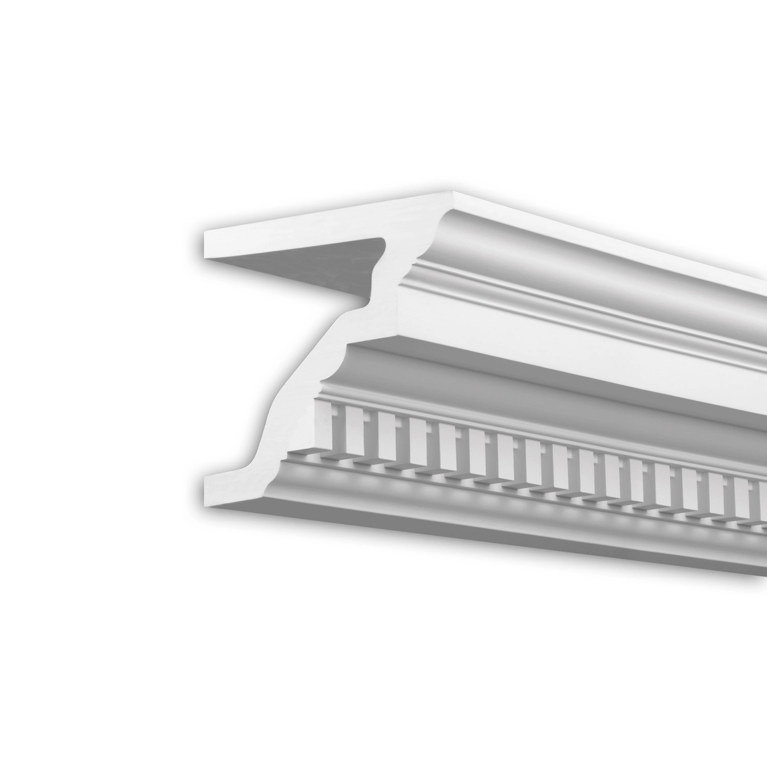 PROFHOME 432202 Eckleiste Fassadenprofil Zierleiste Stuckleiste 2 m 200 cm x 19,2 cm x 17,2 cm Weiß