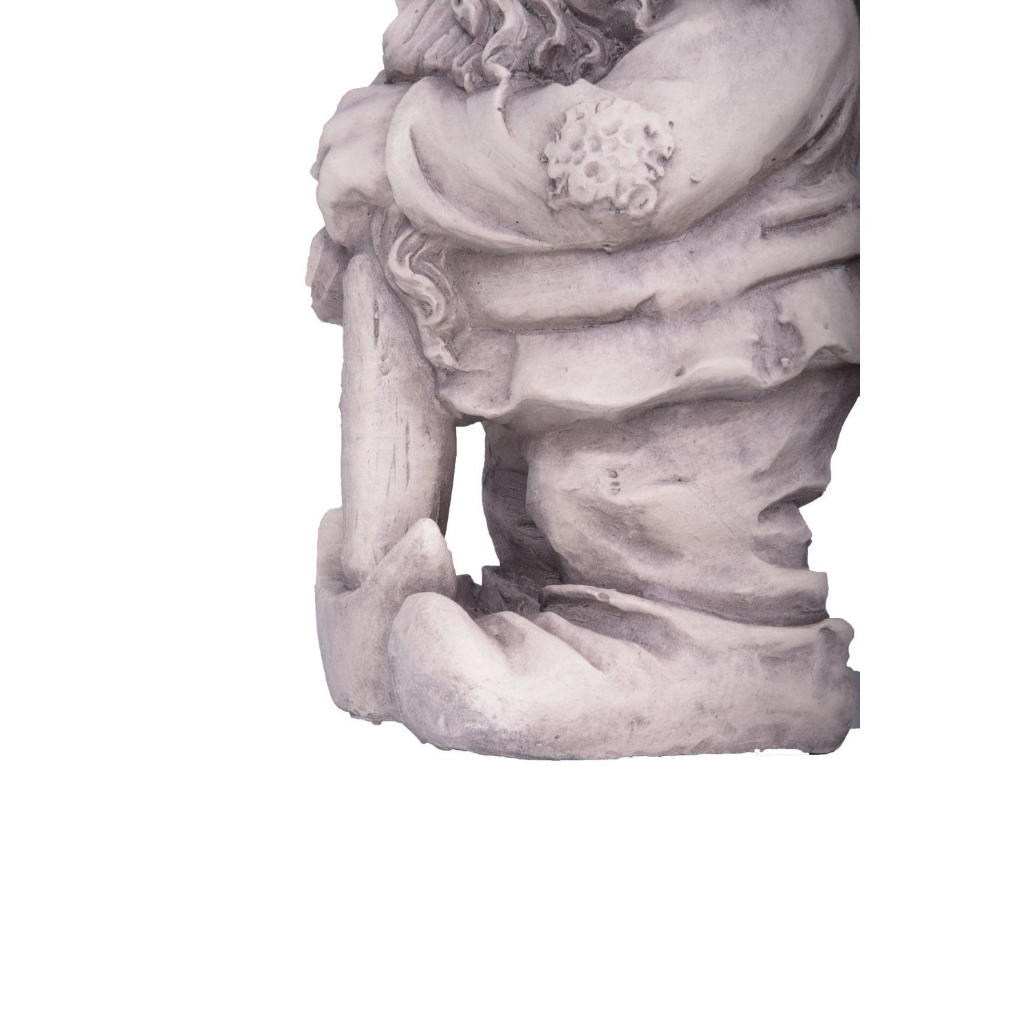 DELUKE Gartenfigur THEO, Zwerg in Weiß, 39 cm, Gartendeko für den Außenbereich.