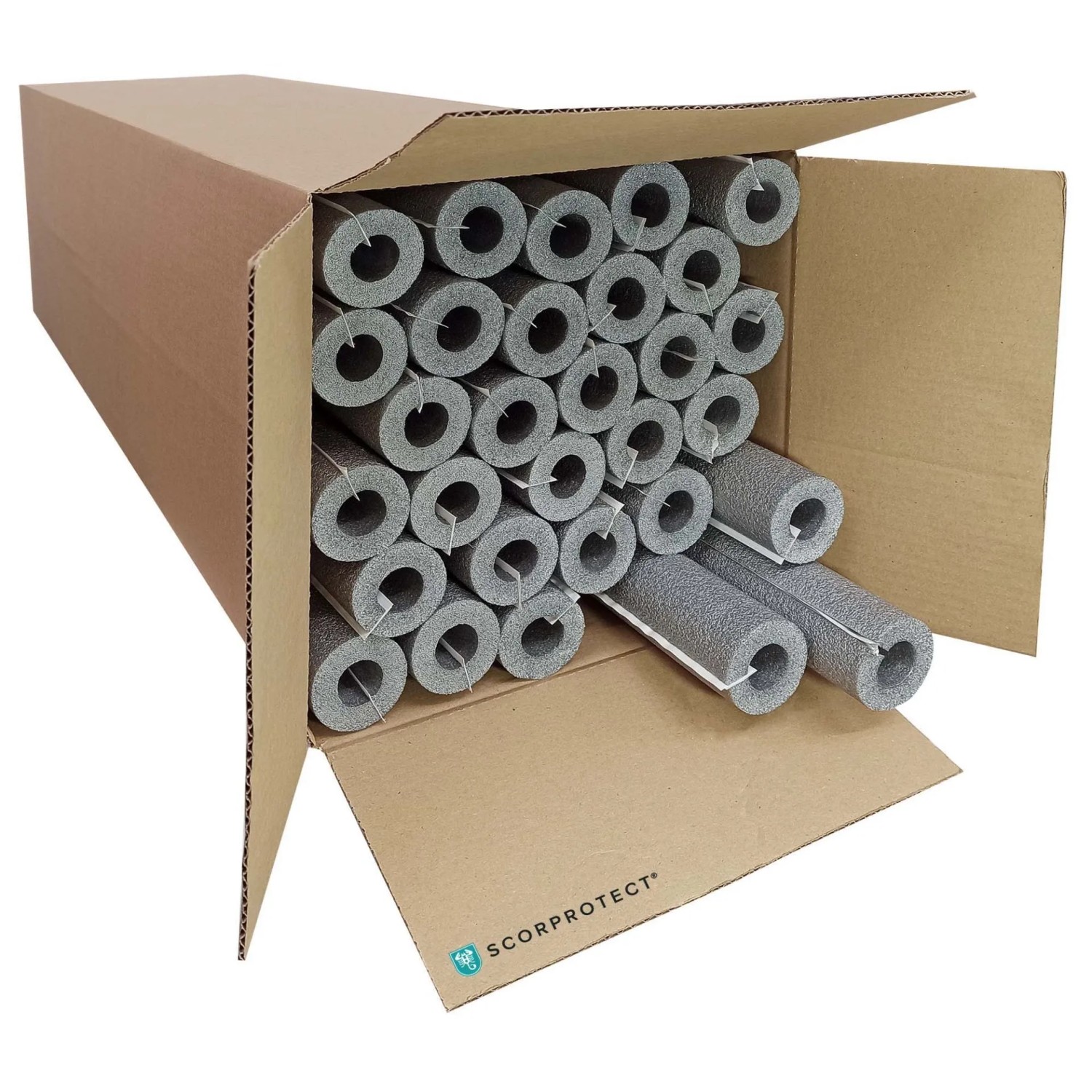 Scorprotect Karton Graue PE Rohrisolierung Selbstklebend 22 X 13 X 1 Meter